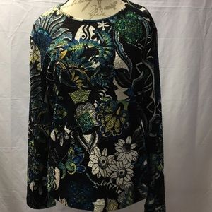 Chico’s Floral Round Neck Top